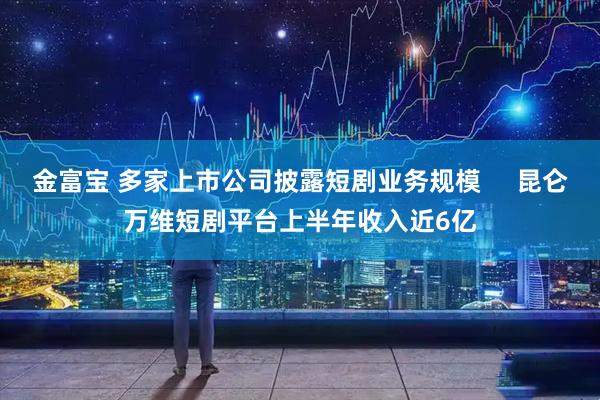 金富宝 多家上市公司披露短剧业务规模 昆仑万维短剧平台上半年收入近6亿