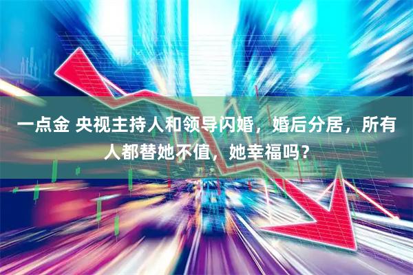 一点金 央视主持人和领导闪婚，婚后分居，所有人都替她不值，她幸福吗？