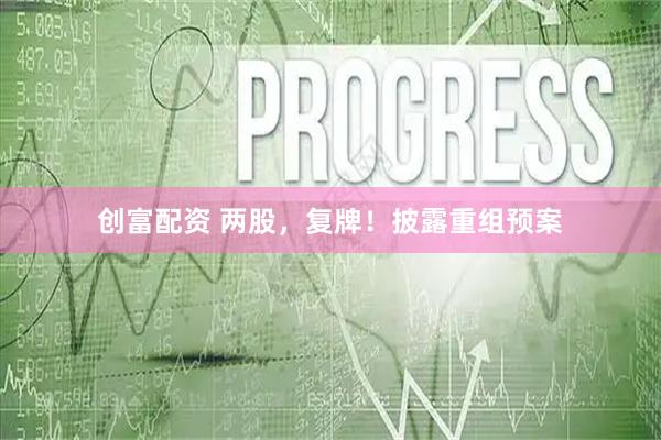 创富配资 两股，复牌！披露重组预案