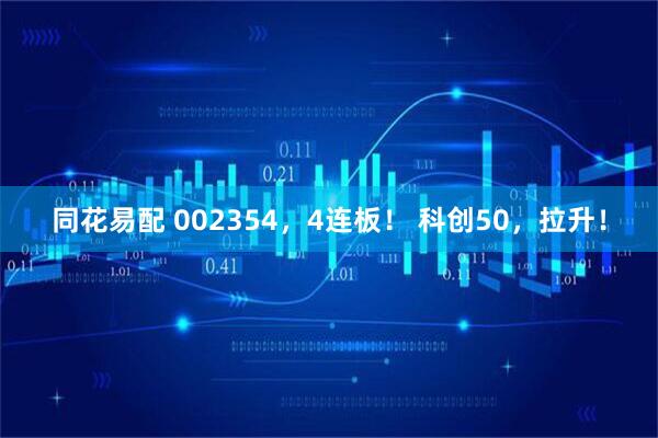 同花易配 002354,4连板! 科创50,拉升!