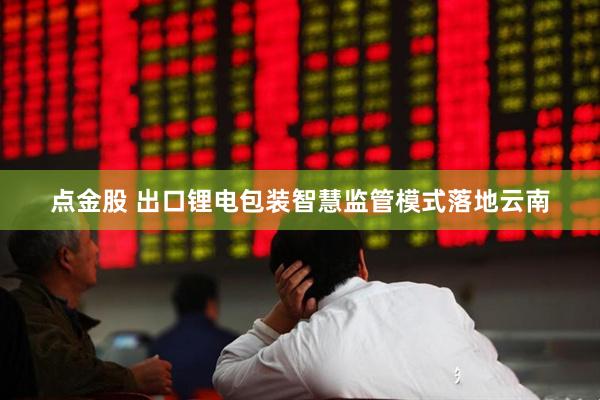 点金股 出口锂电包装智慧监管模式落地云南