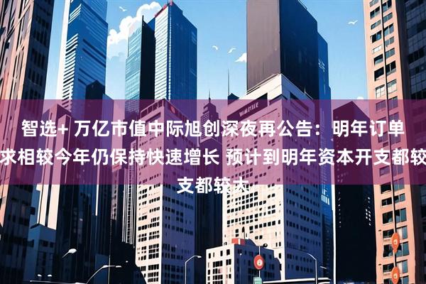 智选+ 万亿市值中际旭创深夜再公告：明年订单需求相较今年仍保持快速增长 预计到明年资本开支都较大